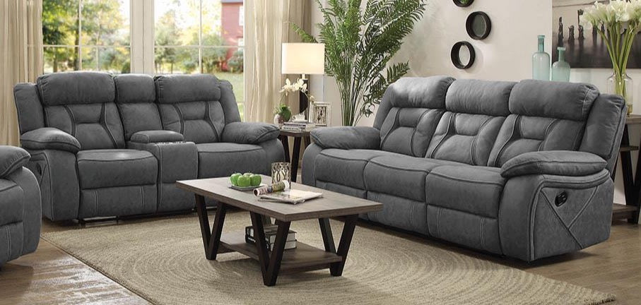 G602261 - Higgins Pillow Top Collection - Sofa Grey - ReeceFurniture.com