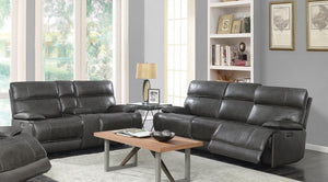 G650221 - Stanford Cushion Back Power Collection - Charcoal - ReeceFurniture.com