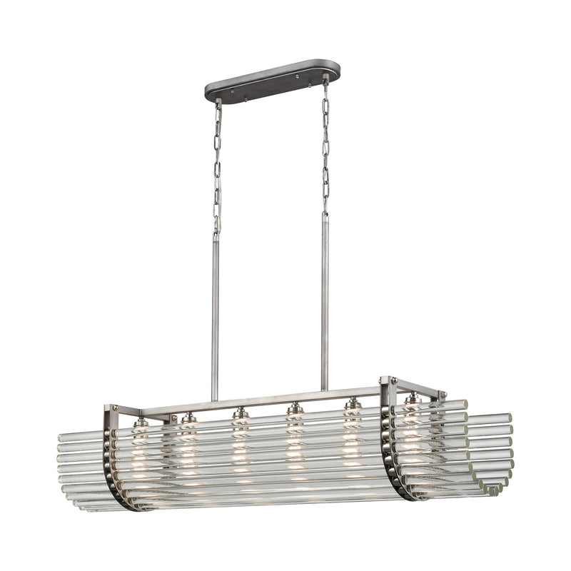 Crystal Rods - Chandelier - Weathered Zinc, Polished Nickel, Polished ...