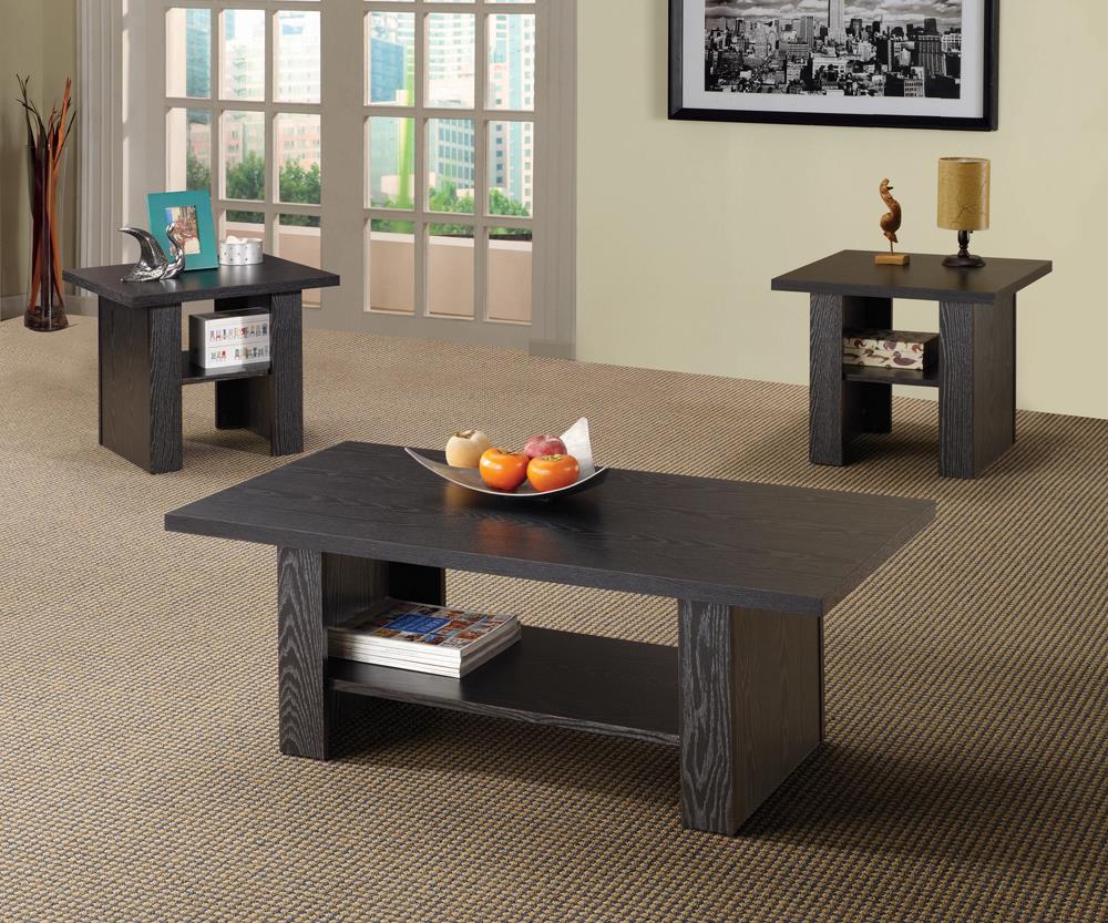 G700345 - 3-Piece Occasional Table Set - Black Oak - ReeceFurniture.com