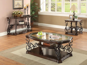 G702448 - Sir Rawlinson Occasional Table - Deep Merlot And Clear - ReeceFurniture.com