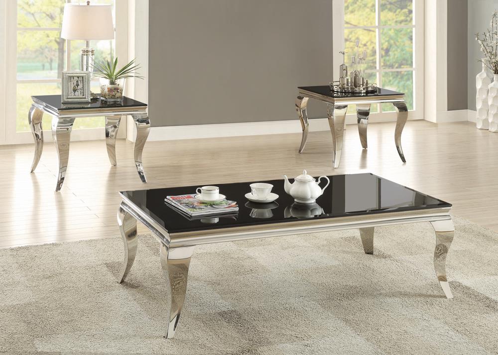 G705018 - Abildgaard Occasional Table - Chrome And Black - ReeceFurniture.com