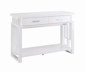 G705708 - Layered Geometric Style Occasional Table - High Glossy White - ReeceFurniture.com