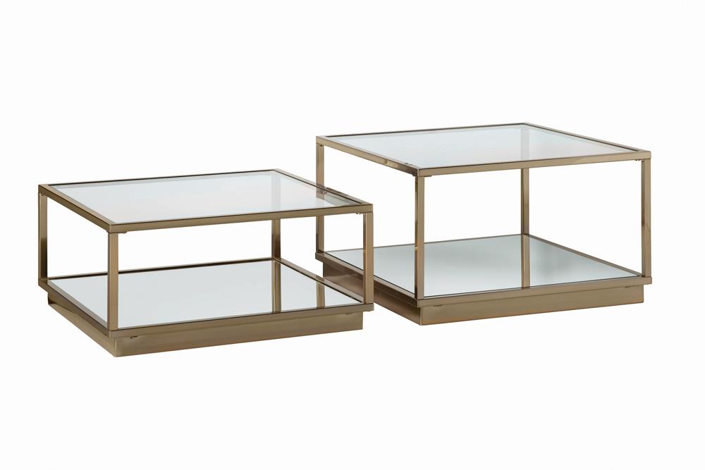 G722660 - 2-Piece Square Occasional Set - Rose Brass - ReeceFurniture.com