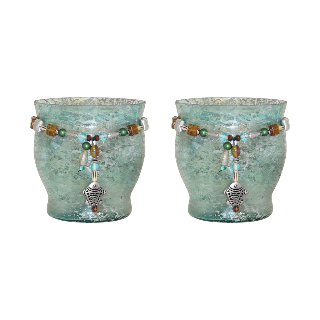 780530 - Pasha Adorned Pillar Holder - ReeceFurniture.com