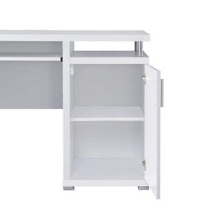 G800107 - Tracy 2-Drawer Computer Desk - Cappuccino or White - ReeceFurniture.com