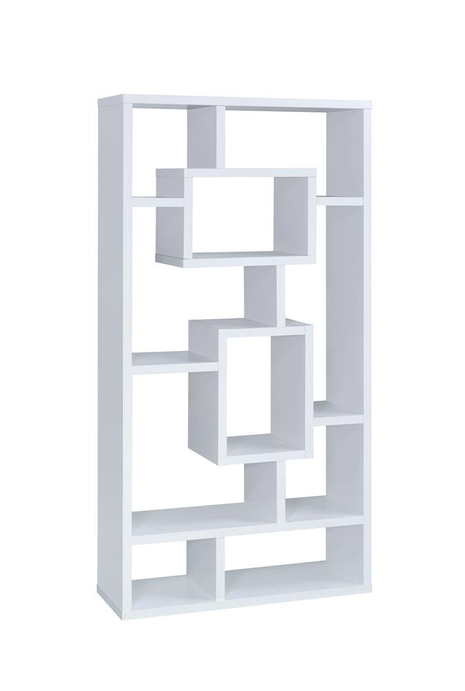 G800157 - Cabianca 10-Shelf Bookcase White - ReeceFurniture.com