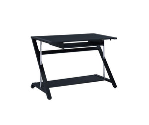 G800222 - Mallet Computer Desk With Bottom Shelf - Black - ReeceFurniture.com