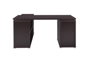 G800516 - Yvette L-Shape Office Desk - Cappuccino, White, Grey Driftwood or Weathered Grey - ReeceFurniture.com