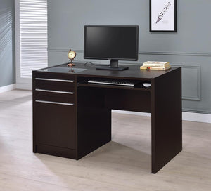 G800702 - Halston 3-Drawer Connect-It Office Desk - Cappuccino - ReeceFurniture.com