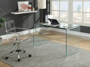 G801436 - Amaturo Home Office - Clear And Chrome - ReeceFurniture.com
