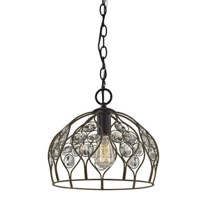 Crystal Web - Mini Pendant - Bronze Gold, Matte Black, Matte Black - ReeceFurniture.com