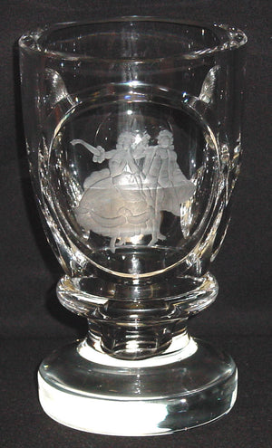 823022 Crystal W/Engraved Man & Woman Dancing In Cut Circle, 5 Larg, Bohemian Glassware, Bohemian Glass Collector, - ReeceFurniture.com - Free Local Pick Ups: Frankenmuth, MI, Indianapolis, IN, Chicago Ridge, IL, and Detroit, MI