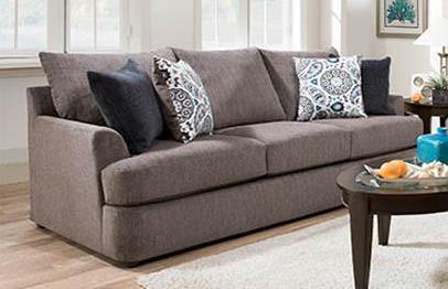8540S-BR Grandstand Flannel Sofa, Stationary Upholstery, Simmons, - ReeceFurniture.com - Free Local Pick Ups: Frankenmuth, MI, Indianapolis, IN, Chicago Ridge, IL, and Detroit, MI