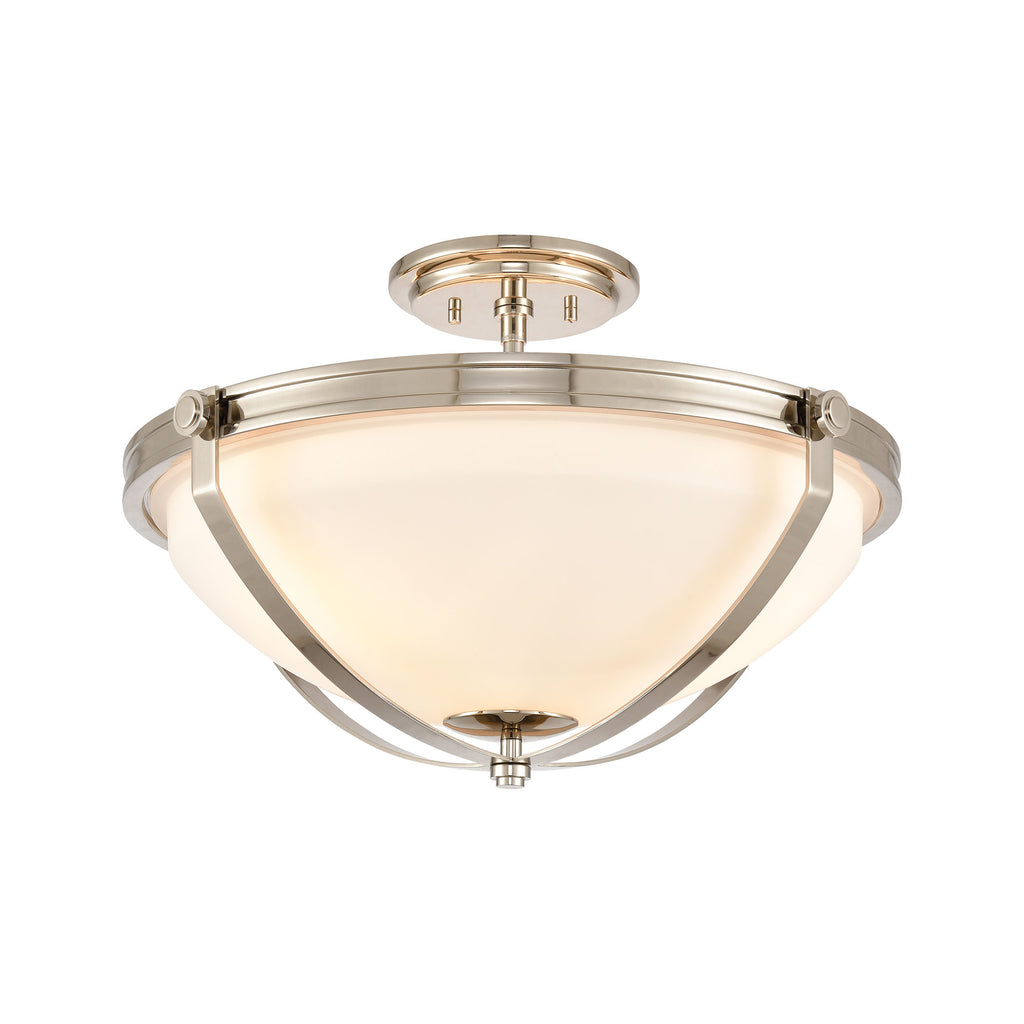 Connelly - Semi Flush Mount - Polished Nickel - ReeceFurniture.com
