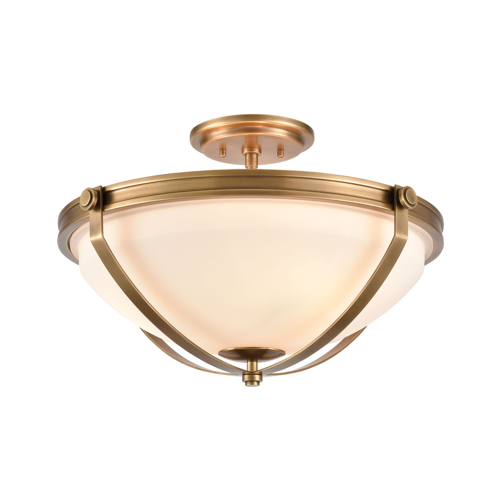Connelly - Semi Flush Mount - Natural Brass - ReeceFurniture.com