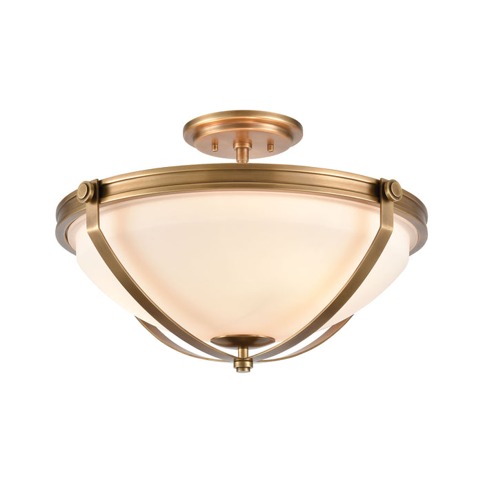 Connelly - Semi Flush Mount - Natural Brass