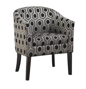 G900435 - Hexagon Patterned Accent Chair - Grey And Black - ReeceFurniture.com