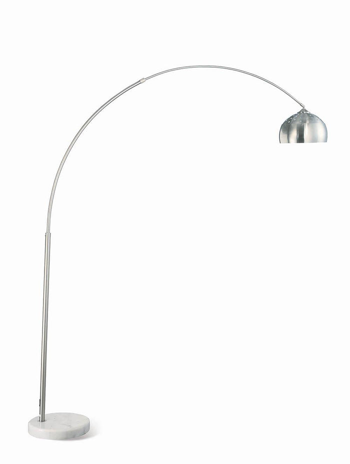 G901199 - Arched Floor Lamp - Brushed Steel And Chrome