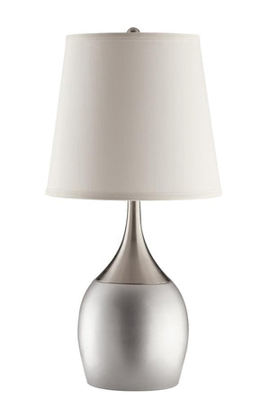 G901471 - Empire Shade Table Lamps - Silver And Chrome (Set Of 2) - ReeceFurniture.com