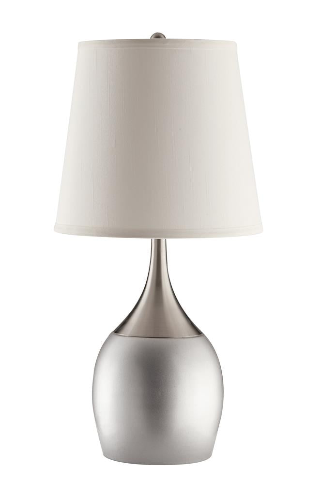 G901471 - Empire Shade Table Lamps - Silver And Chrome (Set Of 2)