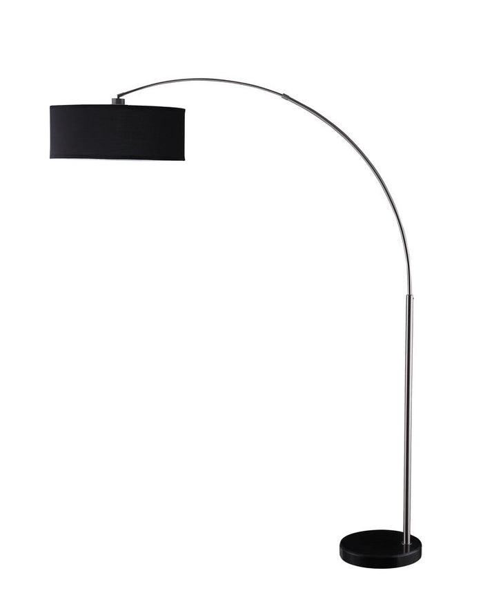 G901486 - Drum Shade Floor Lamp - Black And Chrome