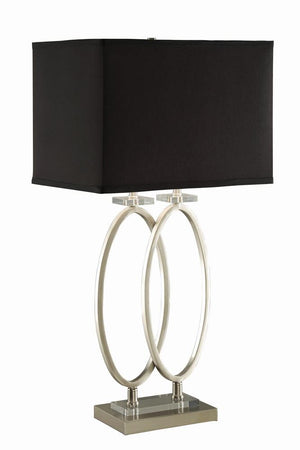 G901662 - Rectangular Shade Table Lamp - Black And Brushed Nickel - ReeceFurniture.com