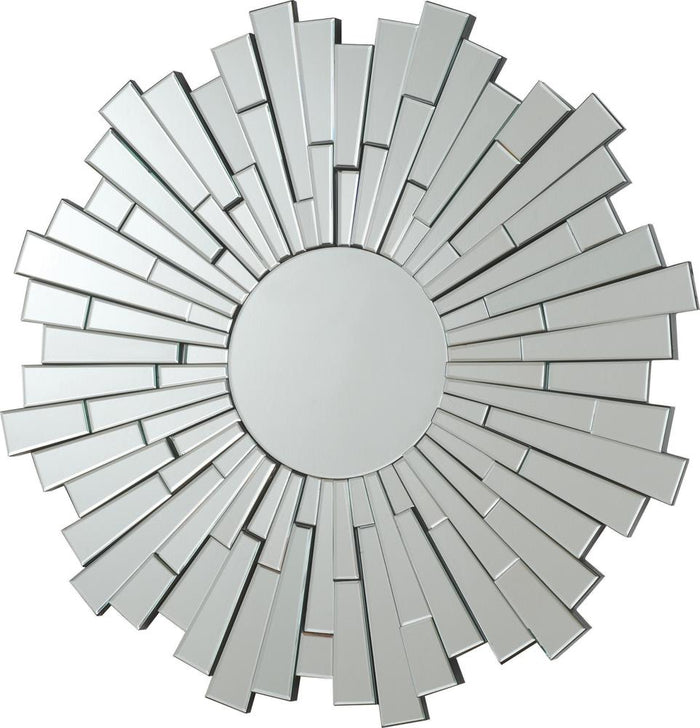 G901784 - Sunburst Circular Mirror Silver
