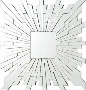 G901785 - Square Sunburst Wall Mirror - Silver - ReeceFurniture.com
