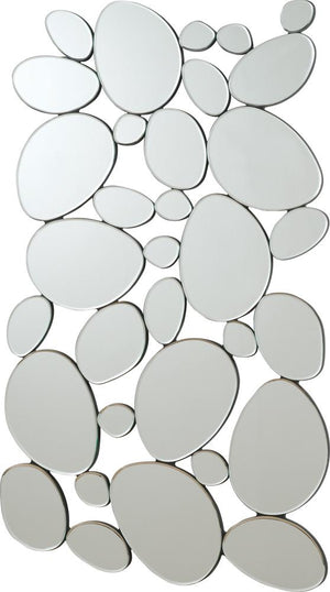 G901791 - Pebble-Shaped Decorative Mirror - Silver - ReeceFurniture.com
