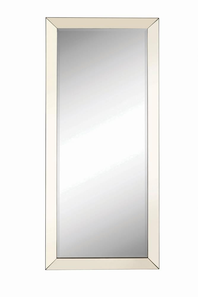 G901813 - Rectangular Floor Mirror - Silver