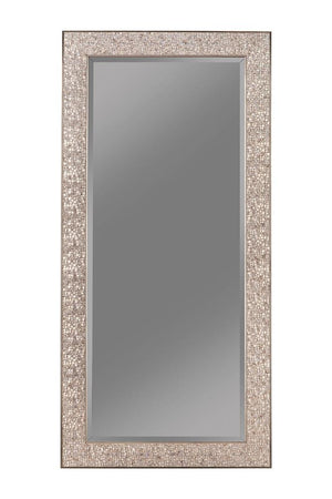 G901997 - Rectangular Floor Mirror - Silver Sparkle - ReeceFurniture.com
