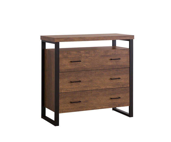 G902762 - 3-Drawer Accent Cabinet - Rustic Amber