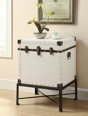 G902819 - Accent Cabinet With Nailhead Trim - White - ReeceFurniture.com