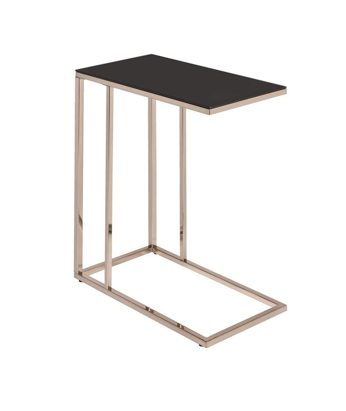 G902928 - Rectangular Accent Table - Black And Chocolate Chrome