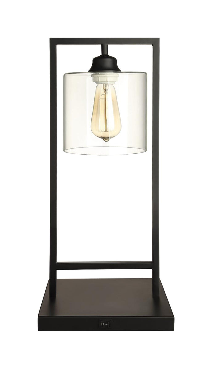 G902964 - Glass Shade Table Lamp - Black