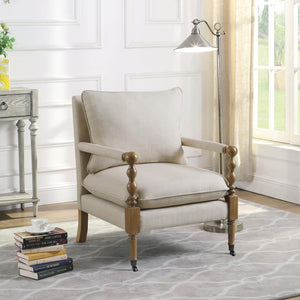 G903058 - Upholstered Accent Chair With Casters - Beige - ReeceFurniture.com