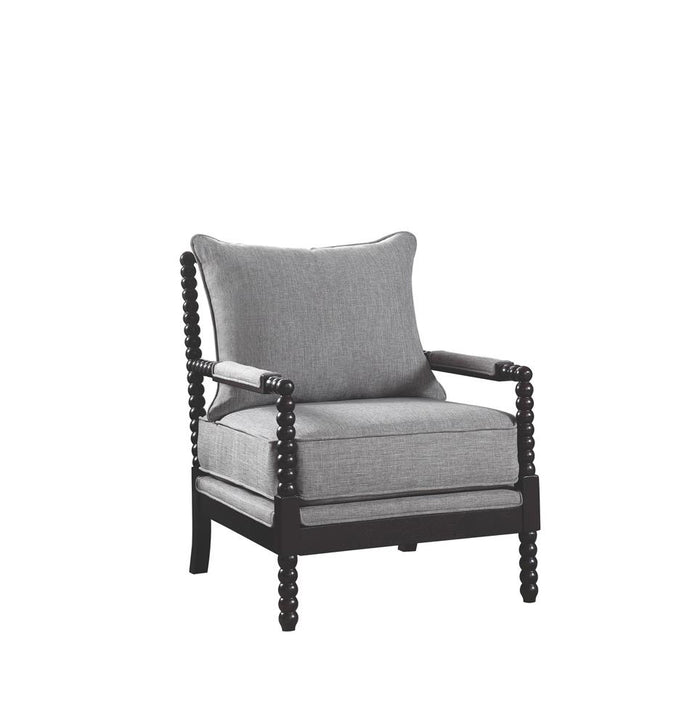 G903824 - Cushion Back Accent Chair - Grey And Black