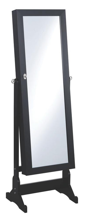 G904039 - Jewelry Cheval Mirror - Black - ReeceFurniture.com