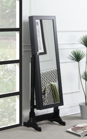 G904039 - Jewelry Cheval Mirror - Black - ReeceFurniture.com