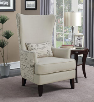 G904047 - Curved Arm High Back Accent Chair - Cream - ReeceFurniture.com