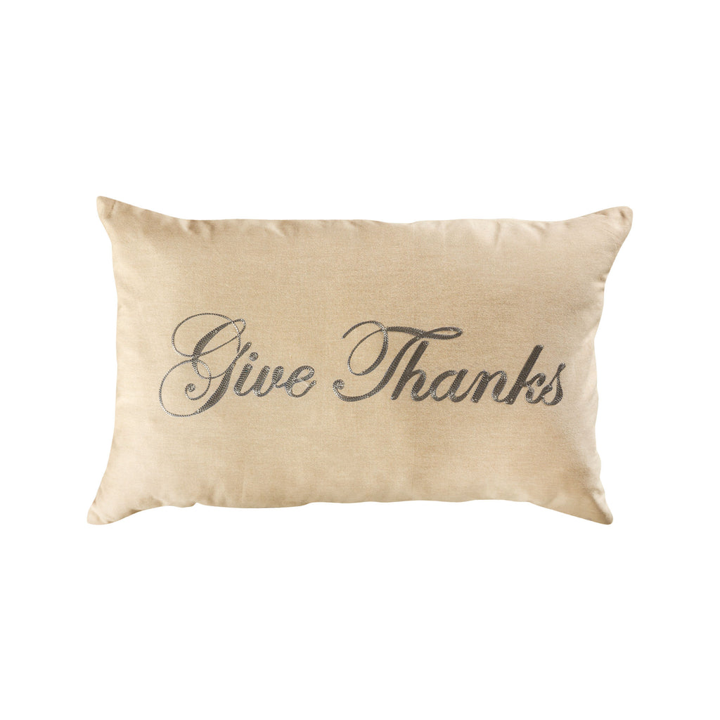 907159 - Give Thanks 16x26 Lumbar Pillow - COVER ONLY - ReeceFurniture.com