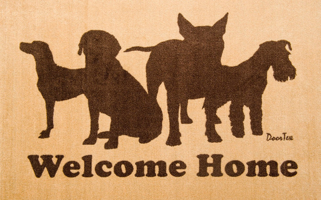 Doortex Rectangular Indoor Porch Mat  - Dog Welcome - Boot Print Welcome, Floor Mats, FloorTexLLC, - ReeceFurniture.com - Free Local Pick Ups: Frankenmuth, MI, Indianapolis, IN, Chicago Ridge, IL, and Detroit, MI