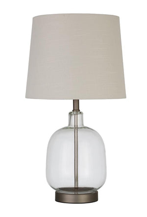 G920017 - Empire Table Lamp - Beige And Clear - ReeceFurniture.com