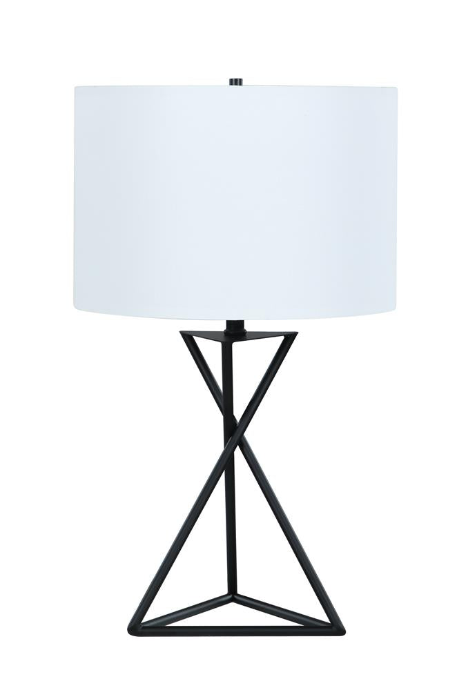 G920051 - Drum Table Lamp - White And Black