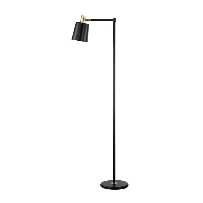 G920080 - 1-Light Floor Lamp With Horn Shade - Black