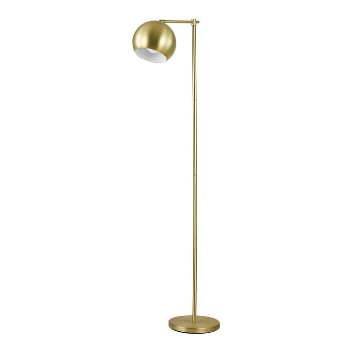 G920081 - 1-Light Dome Shade Floor Lamp - Brass