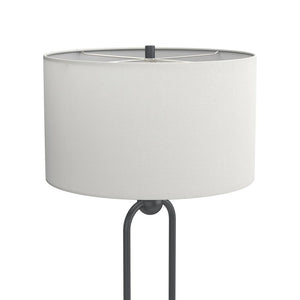 G920120 - Drum Shade Floor Lamp - White And Orb - ReeceFurniture.com