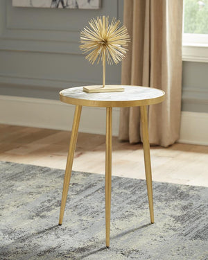 G930060 - Round Accent Table - White And Gold - ReeceFurniture.com