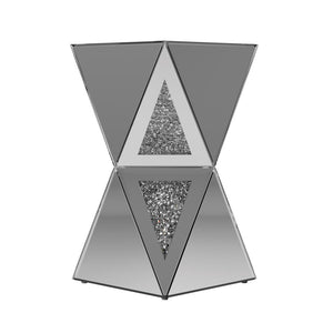 G930216 - Geometric Side Table - Silver - ReeceFurniture.com